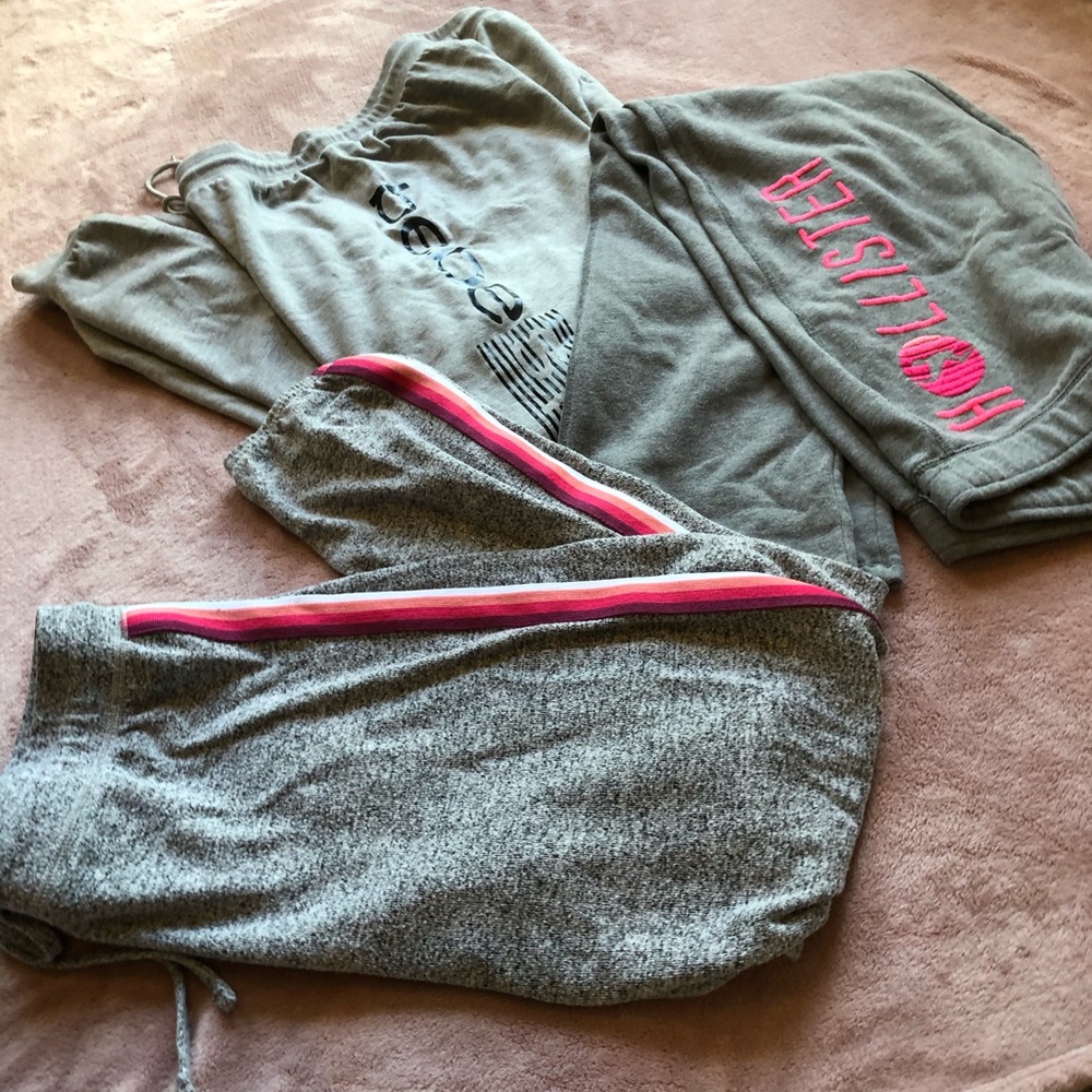 Beb and Hollister sweatpants bundle.